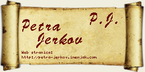 Petra Jerkov vizit kartica